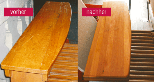 Kirchenheizung - Orgelbankheizung vorher / nachher Kirchenheizung - Orgelbankheizung vorher / nachher